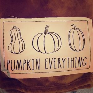 SOLD Rae Dunn pumpkin everything throw blanket
